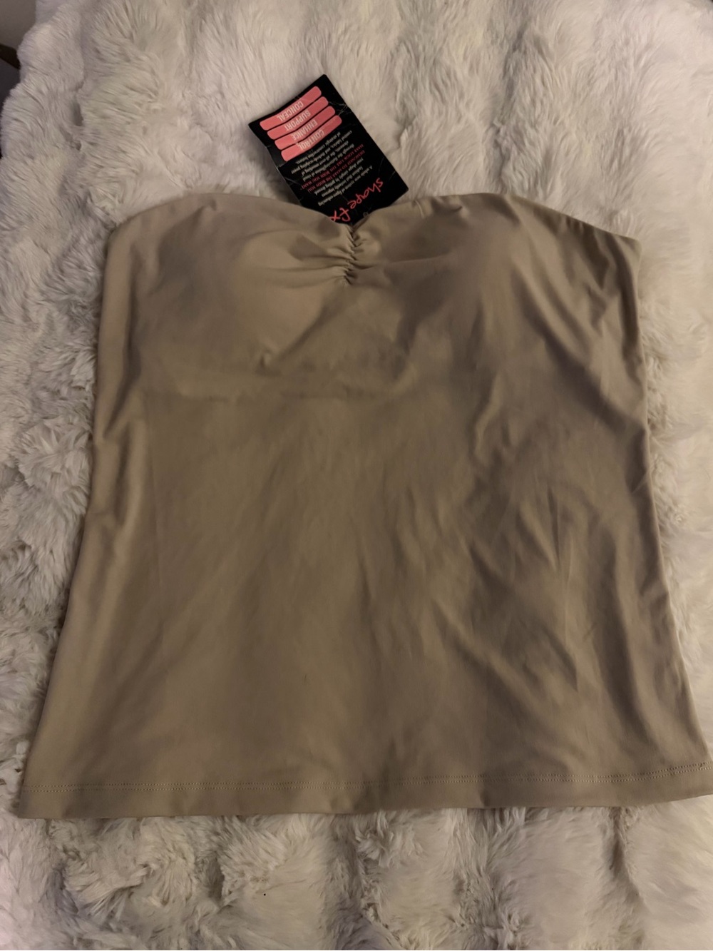 New XL Shape FX Nude Strapless Shaping Bodysuit waist length